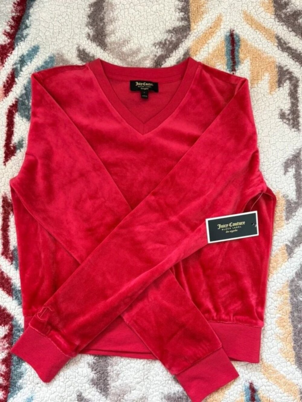 Juicy Couture V-Neck Sweatshirt – Size S (New with Tags)